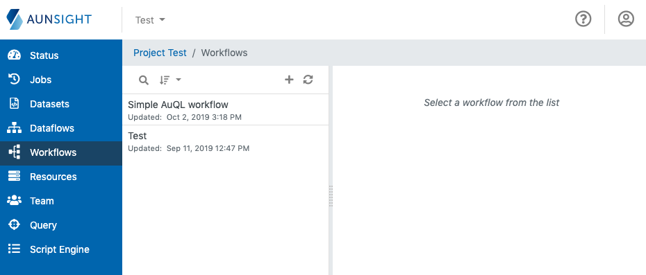 Workflows Workspace